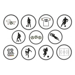 ITH Untersetzer - Fußball Silhouette